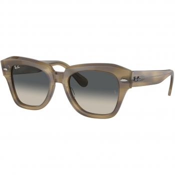Ray-Ban RB2186 State Street 140571 Unisex Squadrata Verde Sunglasses Size 49