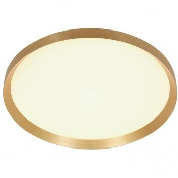 Plafón LED Steinhauer Flady, color dorado, Ø 40 cm, tipo directo/indirecto, material metal, integrado (LED), modelo 3685GO