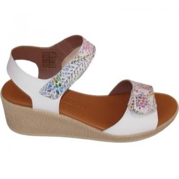 Sandalias de Mujer MAWEN Cuña Piel Cómodas y Estilosas Color Blanco