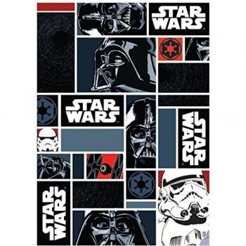 Associated Weavers Alfombra con diseño Star Wars, Nylon, Azul, 100 x 130 cm