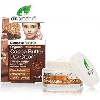 Dr. Organic - Crema de día con manteca de cacao 50 ml.