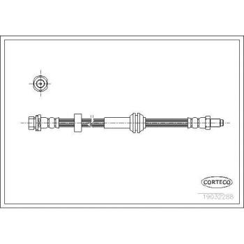 Latiguillo de freno CORTECO 19032288 - manguera flexible, resistencia a la presión, material de alta calidad, compatible con sistemas de frenos hidráulicos