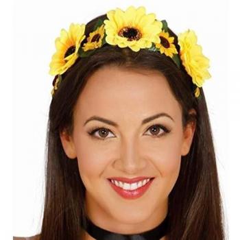 Diadema con flores amarillas