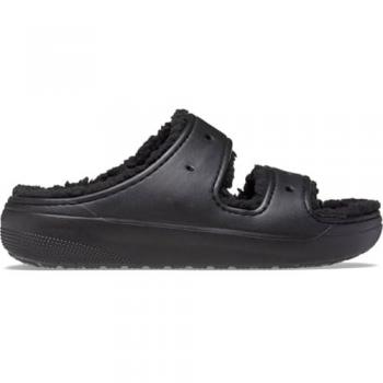 Crocs Classic Cozzzy Sandal in Black, Size UK 8