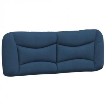 Cojín de cabecera acolchado en tela azul 140 cm