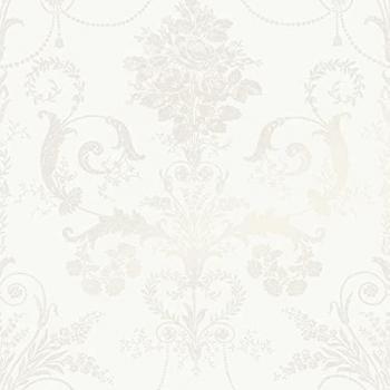 Laura Ashley Josette White Removable Non-Woven Wallpaper with Vibrant Print, FSC Certified, 10 Meters Long