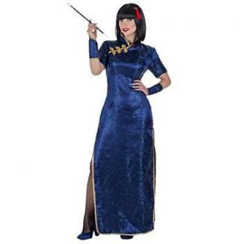 Banyant Toys Disfraz China Azul Qi-pao Mujer: S