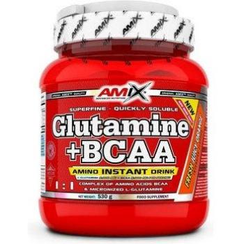 Amix Glutamine+BCAA Naranja 530g Suplemento de Aminoácidos Esenciales con Sabor a Naranja
