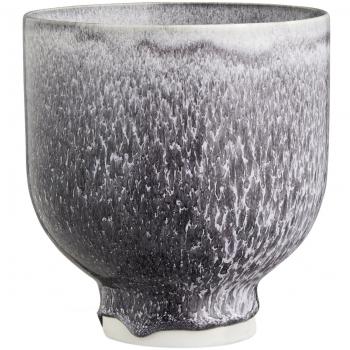 Kähler unico Flower Pots Maceta, cerámica, gris, Ø 12 cm - Höhe 13,5 cm