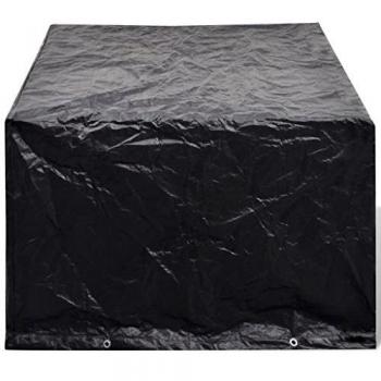 vidaXL Funda Protectora para Set de Muebles de Jardín de 4 Personas 8 Ojales 180x140 cm Cubierta Protección para Mobiliario Comedor de Exterior