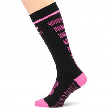 Sportlast Pro Calcetines de Compresión, Negro / Coral, L