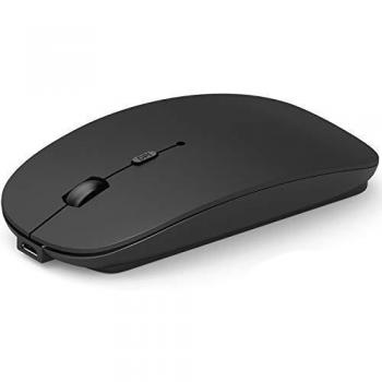 Misilmp Ratón Inalámbrico Recargable,Mini Mouse con Dos Modos Bluetooth,2.4GHz Receptor USB, 1600DPI, 3 dpi Adjustables, para Computadora, Computadora Portátil, PC