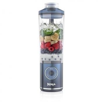 Batidora portátil Ninja Blast Max 570 ml, recargable, sin cable, tapa antigoteo, azul marino