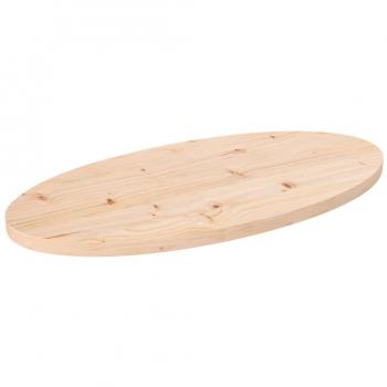 Tablero de mesa ovalado de madera maciza de pino 60x30x2,5 cm