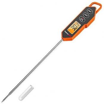 ThermoPro TP01H Termómetro Digital de Cocina con Sonda de 13.5cm Termómetro de Carne de Lectura Instantánea para Cocinar Alimentos Barbacoa Termómetro para Liquidos Freír Aceite con Retroiluminación