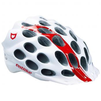 Catlike Whisper - Casco de ciclismo, color blanco/rojo brillo, talla SM