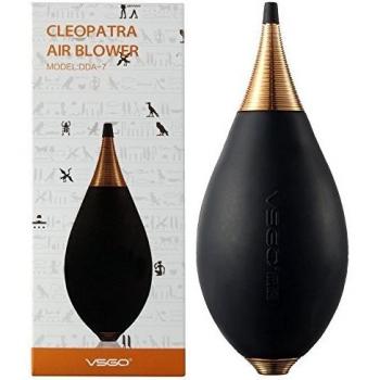 VSGO DDA-7 Cleopatra Air Blower and Dust Blaster for Cleaning Camera Lens, Sensor, Screen and Other Electronics, Black