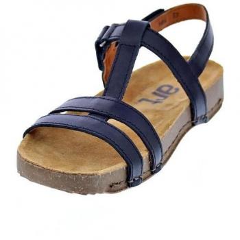 Sandalias cuña de esparto para mujer en blanco de piel - Popa ARAMBOL