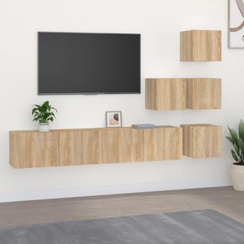 Mueble de pared para TV madera contrachapada color roble sonoma