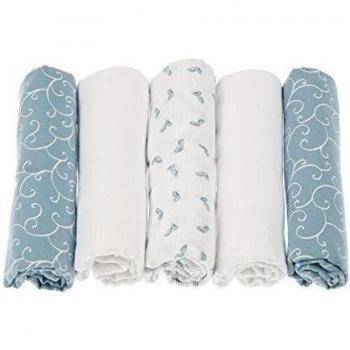 Motherhood - Conjunto con 5 Paños de Algodón: 3 Paños de Tetra Pak + 2 Paños de Velo
