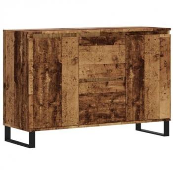 Aparador de madera de ingeniería envejecida 104x35x70 cm, armario de almacenaje, mueble aparador, mueble de almacenaje de cocina, bufé