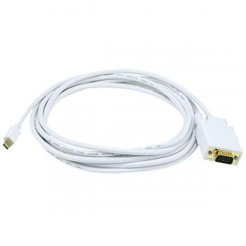 Monoprice 106004 10-Feet 32AWG Mini Display Port to VGA Cable - White