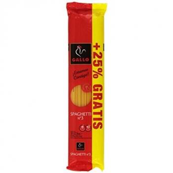 Gallo - Spaghetti No. 3 250 gr. + 25% gratis, 1 unidad