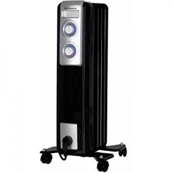 Orbegozo RN 1000 - Radiador de aceite, 5 elementos, 1000 W, luz LED, termostato regulable, recogecables, ruedas pivotantes