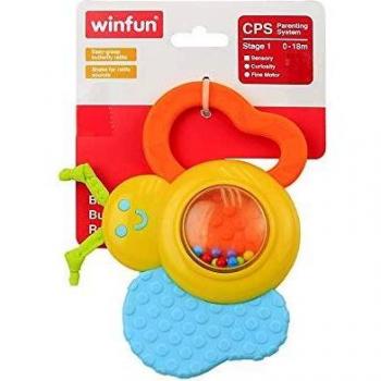 WinFun- Sonajero para bebes, Color amarillo