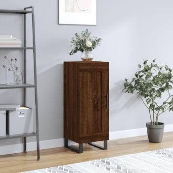 Aparador de madera multicapa de Roble Marrón 34,5x34x90 cm