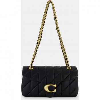 COACH Tabby Quilted 26 Black Leather Shoulder Bag