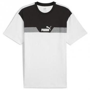 Camiseta Puma Power Colorblock Manga Corta Hombre Negro (S)