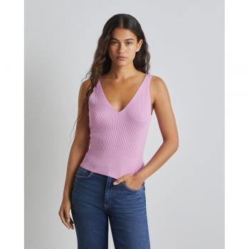 Easy Wear - Top de canalé con cuello pico