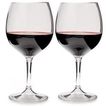 GSI Outdoors Nesting (Red) Wine Glass, Set De Copas Unisex Adulto, Rosso, Única