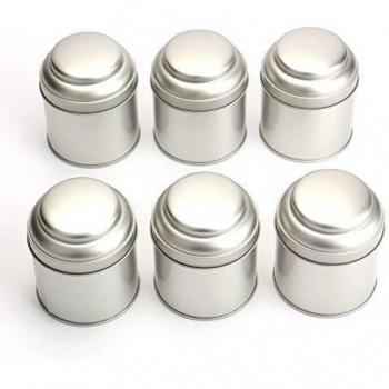 tosnail 6 Pack teedosen-Botes de Especias con tapa interior adicional, 75 * 75 * 90 mm