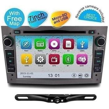 YINUO 7 Pulgadas 2DIN In Dash Pantalla Táctil Reproductor De DVD Navegación GPS De Coche Bluetooth Autoradio Para Vauxhall / Opel Corsa 2006-2011/Vectra 2005-2008/Antara 2006-2011/Meriva 2006-2008/Astra 2004-2009/Vivaro 2006-2010/Zafira 2005-2010 IPOD H