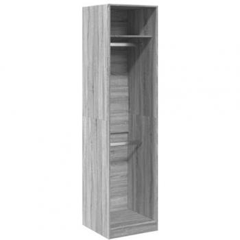 Armario de madera de ingeniería gris Sonoma 50x50x200 cm, Armario de Almacenamiento, Organizador de Armario
