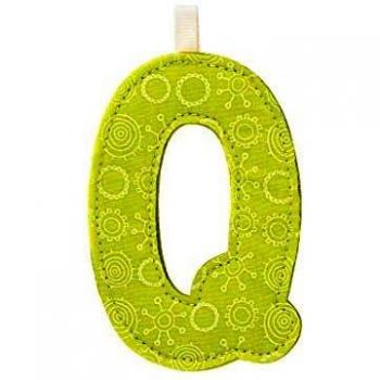 Letra de Tela Q Decorativa Lilliputiens (9,5 cm)