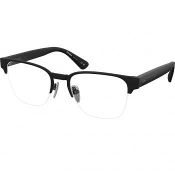 Prada PR A52V 1BO1O1 Gafas Recetadas para Hombre Negras con armazones negros y lentes de 52