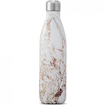 Swell Calacatta Botella Termo, Acero, Blanco, 6x6x25 cm