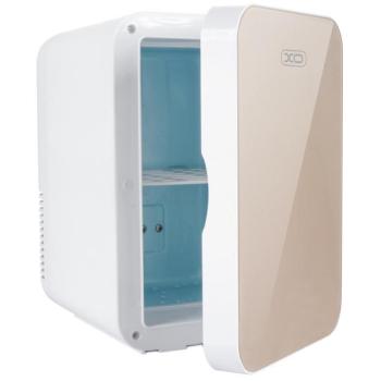 Mini Nevera Portátil 5.6L Beige con Función de Refrigeración y Calefacción, Ideal para Camping y Picnic
