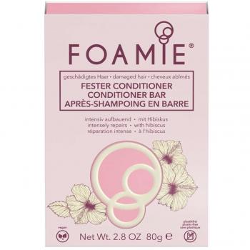 Foamie Hibiscus Conditioner Bar with Cocoa Butter for Damaged Hair - Plastic-Free, Soap-Free, Vegan - Perfect for Travel, 80 g