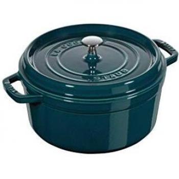 Staub La Cocotte 26 cm Round Blue La Mer Cast Iron Dutch Oven
