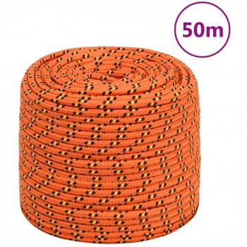 Cuerda de barco polipropileno naranja 6 mm 50 m