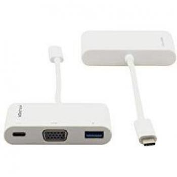 KRAMER Cable Adaptador USB 3.1 Tipo C A VGA Y USB 3.0 Y PD