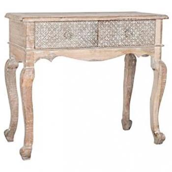 Consola DKD Home Decor Blanco Natural Madera de mango 91 x 42 x 81 cm