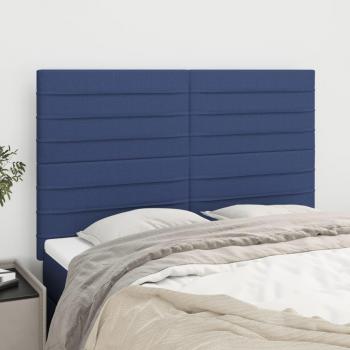 Cabeceros 4 unidades tela azul 72x5x78/88 cm vidaXL