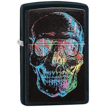 Zippo X-Ray Black Matte Skull Lighter - Mechero, Color Negro Mate, Talla UK: 6x4