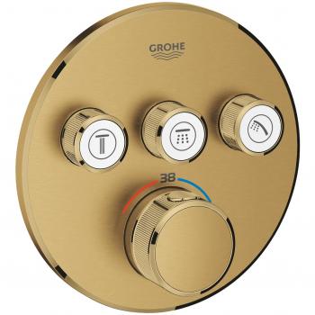 Grohtherm SmartControl Termostato empotrado con 3 funciones y acabado Cool Sunrise cepillado