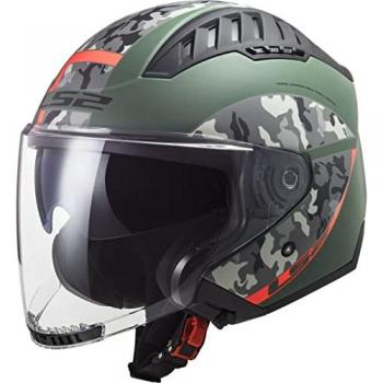 Casco LS2 OF600 Copter Crispy verde militar mate / naranja